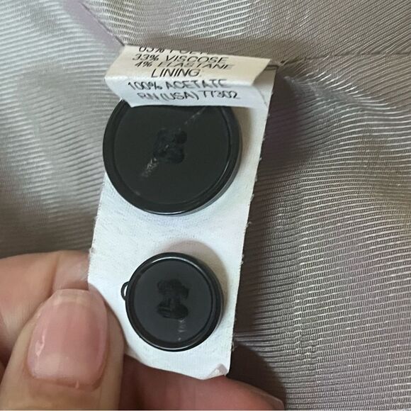 Zara Basics Lined Black One Button Blazer Size 4 - Picture 8 of 8